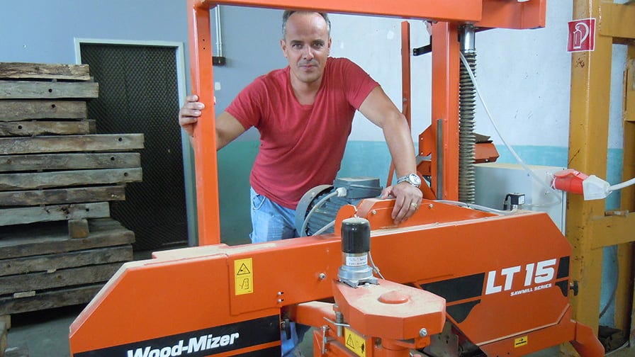 Petar Kutlic with his Wood-Mizer LT15 sawmill
